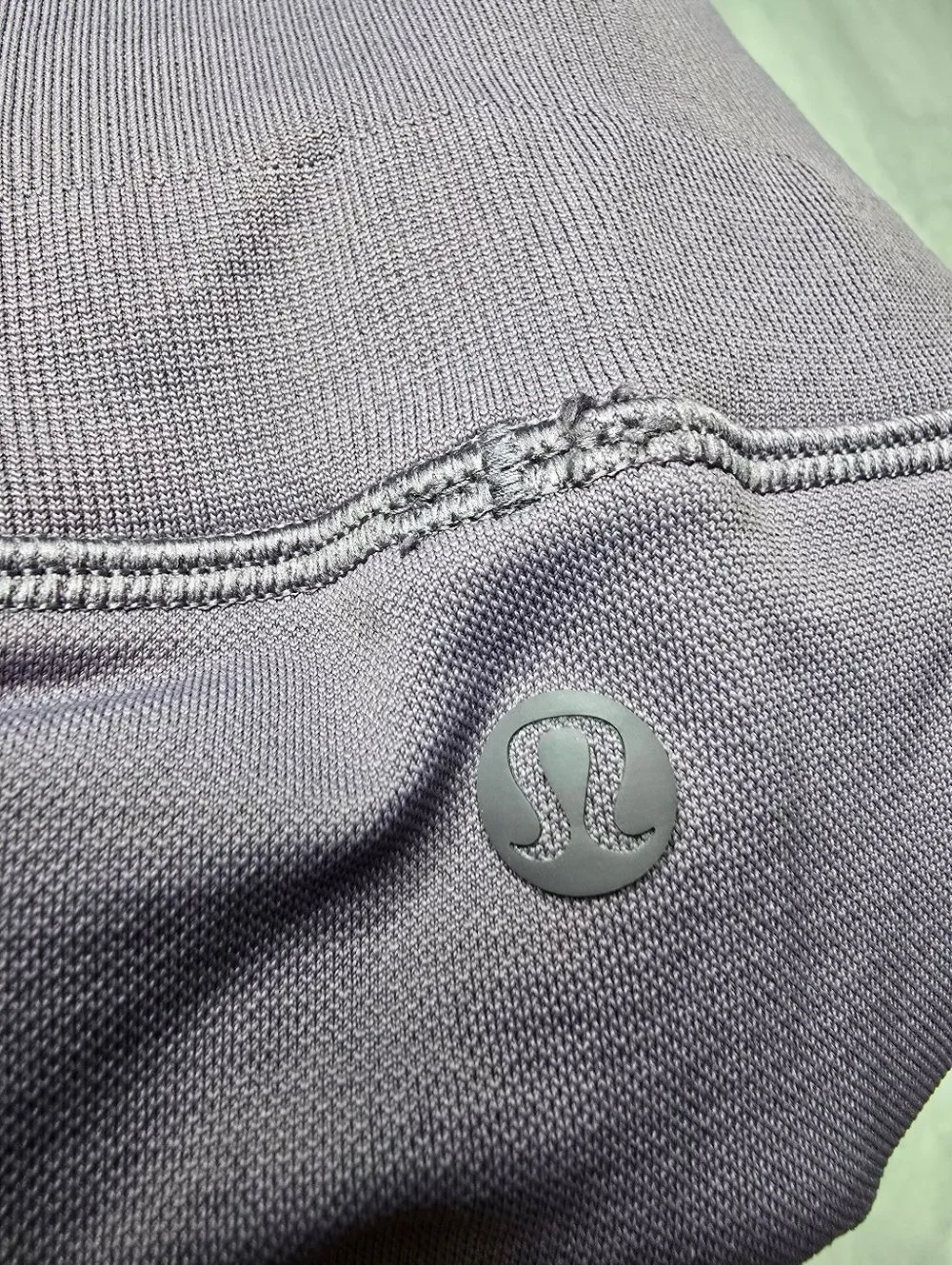 Lululemon Iconic Sweat Tight Seamless Leggings Graphite Purple Black High Rise 4